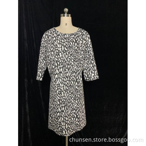 Black V-Neck Long-Sleeved Dress For Women